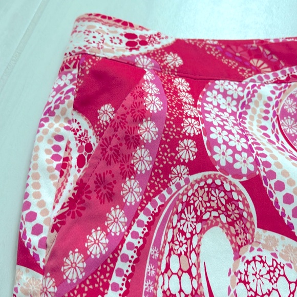 Pappagallo Women’s Scalloped Hem Shorts Paisley Print size 16 - Picture 4 of 5